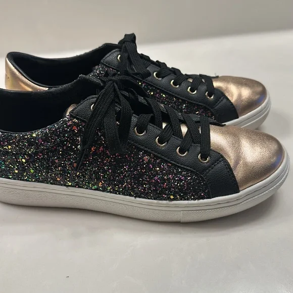 Women’s Skechers sneakers rose gold, and glitter. Size 8 1/2. - Picture 2 of 5